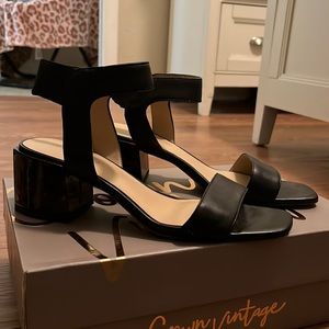 Black fransco sarto heels